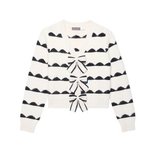 Mint Velvet Cream Wool Blend Bow Detail Cardigan